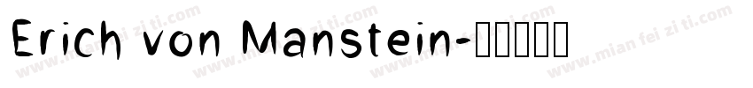 Erich von Manstein字体转换